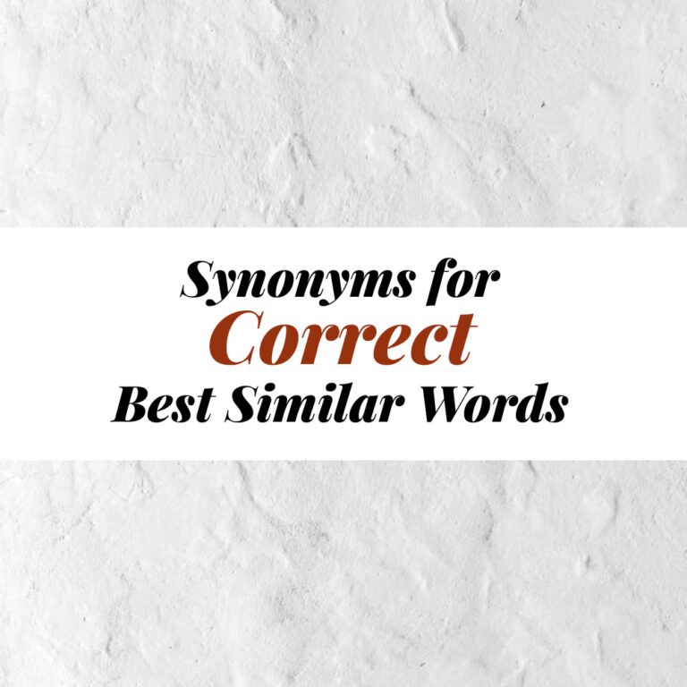 Correct Synonyms