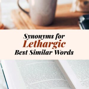 Lethargic Synonyms