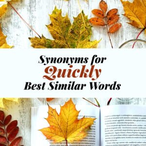 Quickly Synonyms