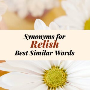 Relish Synonyms