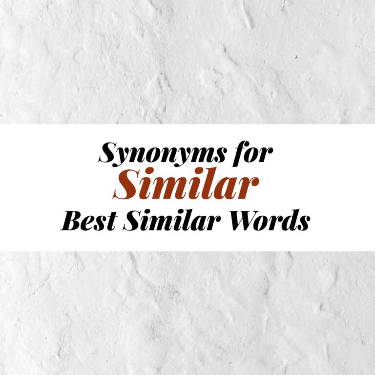 Similar Synonyms