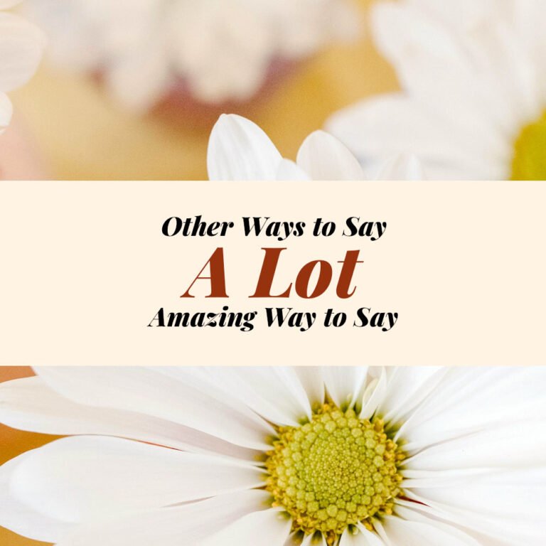 Other Ways to Say A Lot