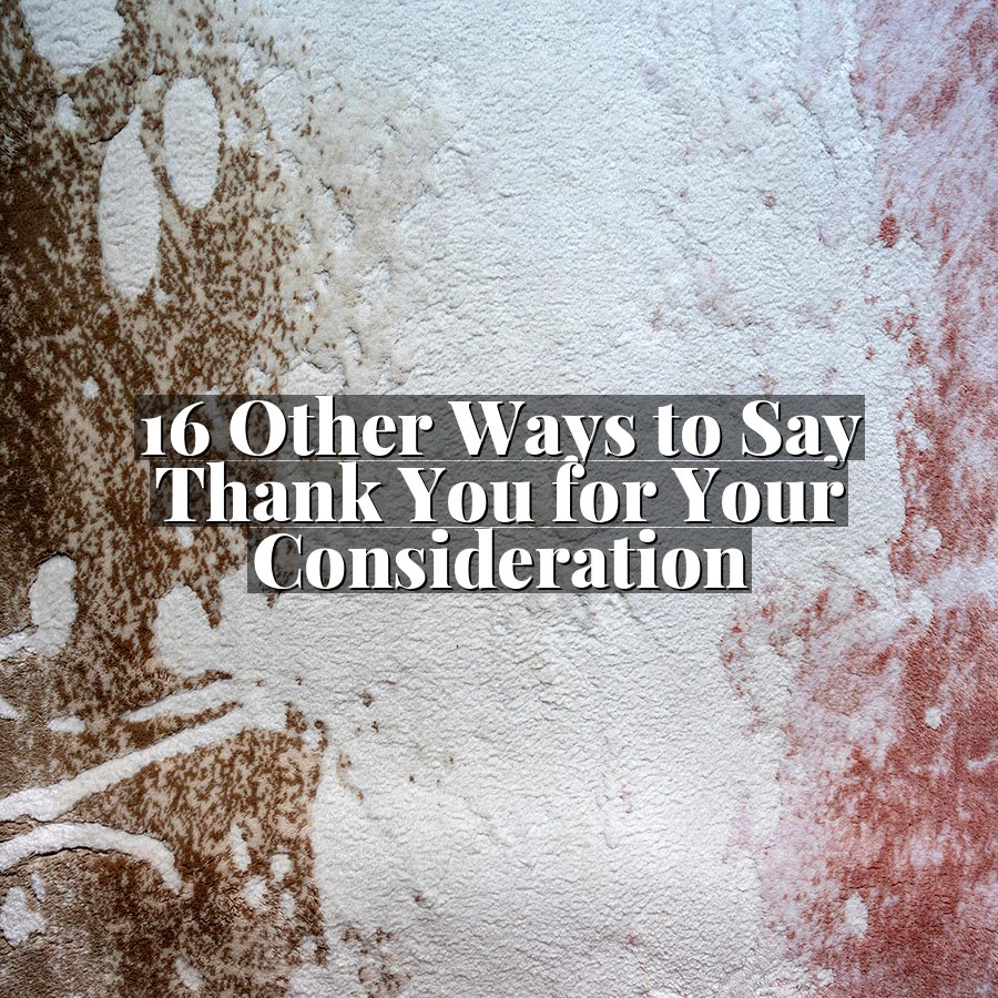 16 Other Ways to Say Thank You for Your Consideration