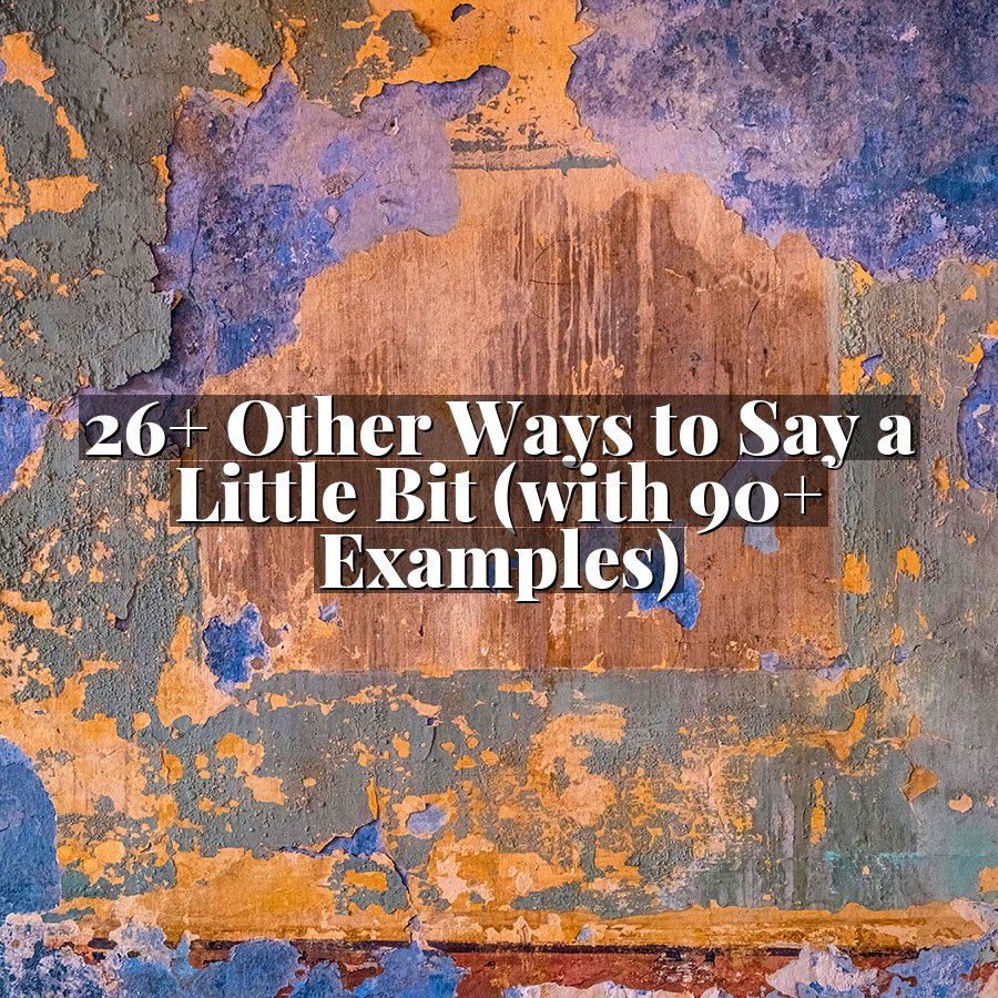 26+ Other Ways to Say a Little Bit (with 90+ Examples)
