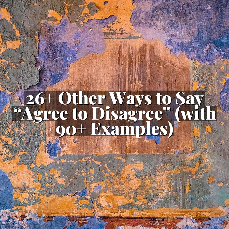 26+ Other Ways to Say “Agree to Disagree” (with 90+ Examples)