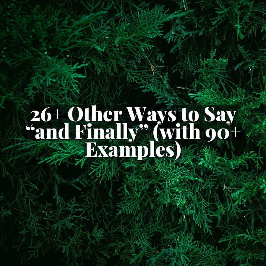 26+ Other Ways to Say “and Finally” (with 90+ Examples)