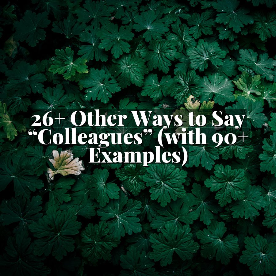 26+ Other Ways to Say “Colleagues” (with 90+ Examples)