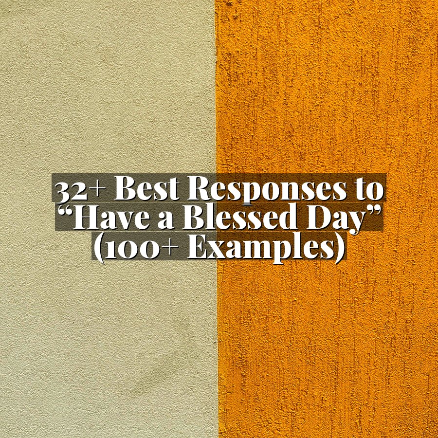 32+ Best Responses to “Have a Blessed Day” (100+ Examples)