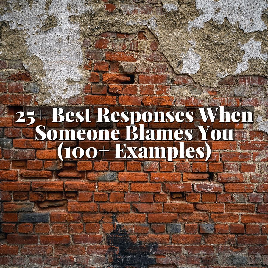 25+ Best Responses When Someone Blames You (100+ Examples)