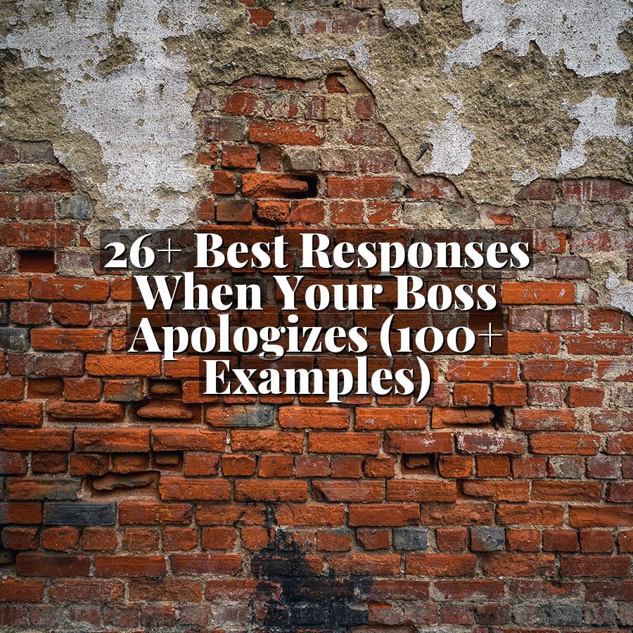 26+ Best Responses When Your Boss Apologizes (100+ Examples)