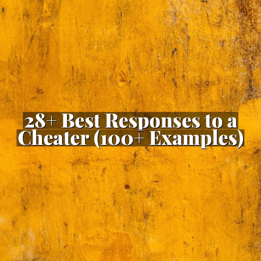 28+ Best Responses to a Cheater (100+ Examples)