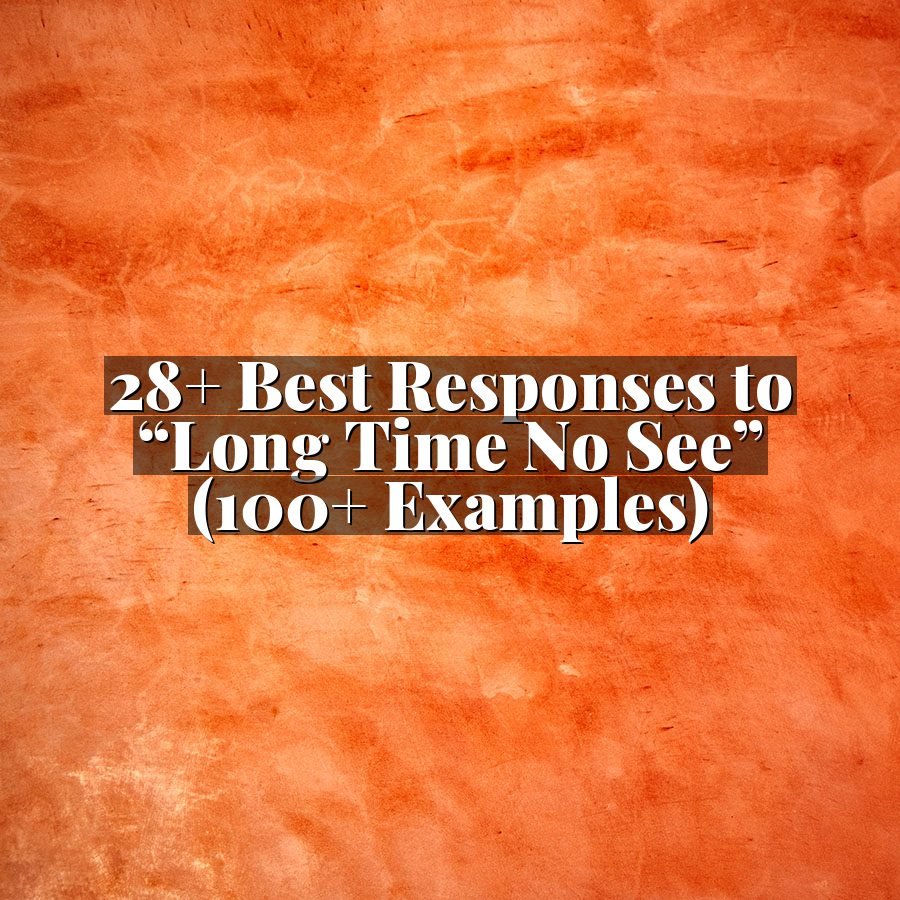 28+ Best Responses to “Long Time No See” (100+ Examples)