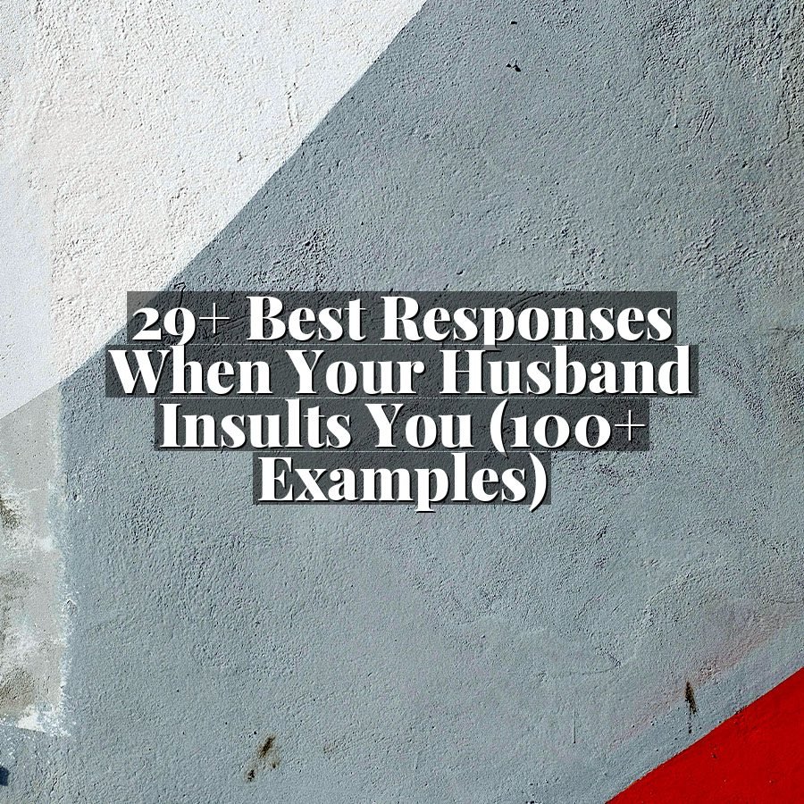 29+ Best Responses When Your Husband Insults You (100+ Examples)
