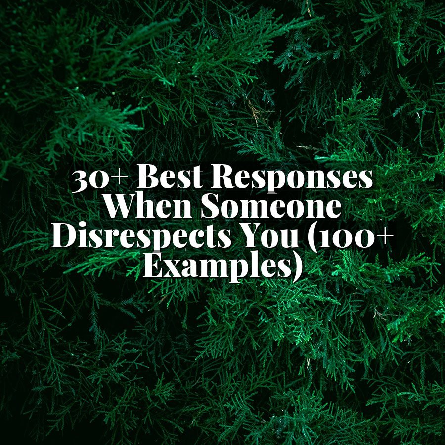 30+ Best Responses When Someone Disrespects You (100+ Examples)