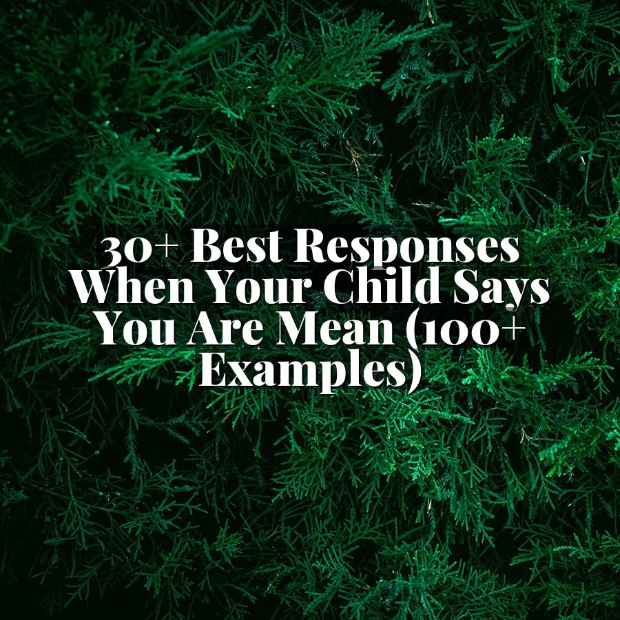 30+ Best Responses When Your Child Says You Are Mean (100+ Examples)