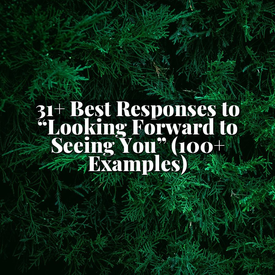 31+ Best Responses to “Looking Forward to Seeing You” (100+ Examples)