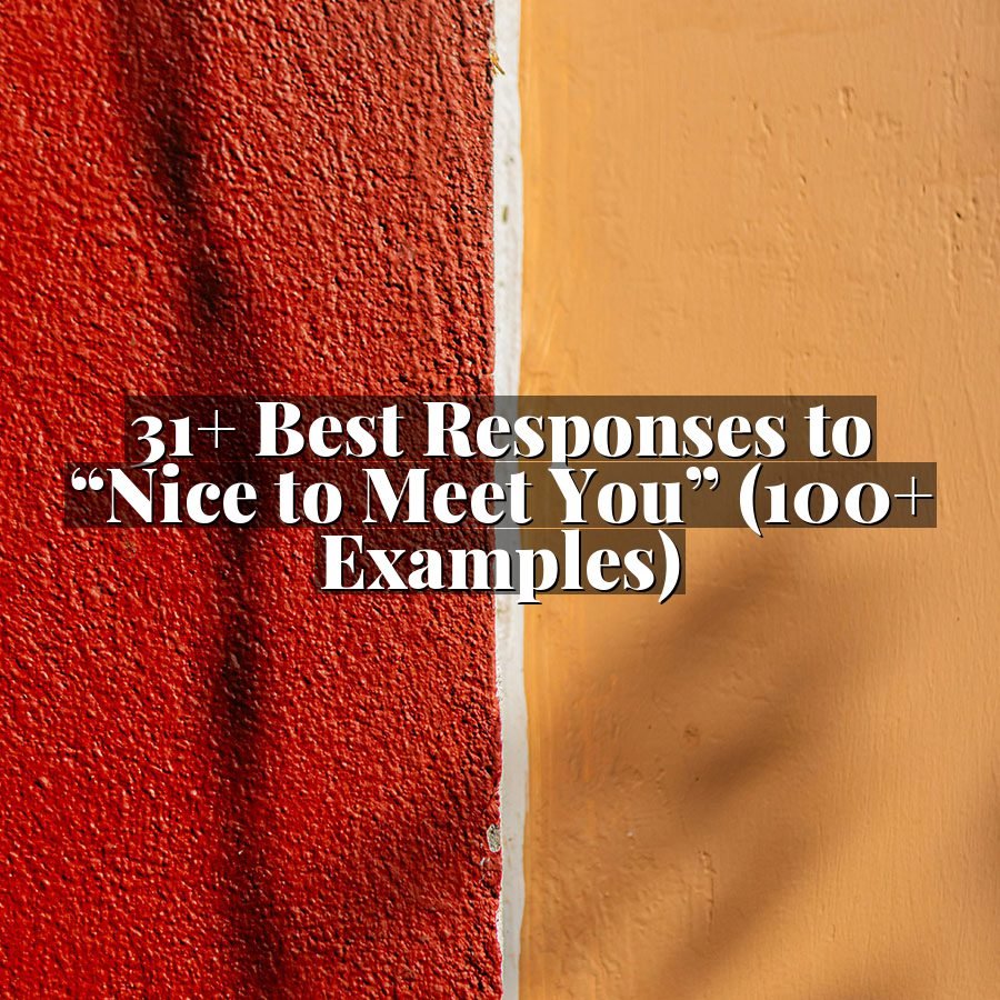 31+ Best Responses to “Nice to Meet You” (100+ Examples)