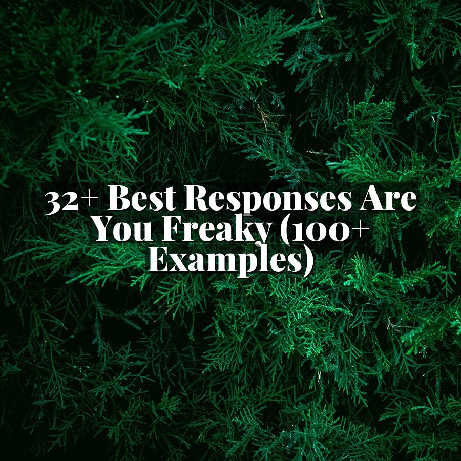 32+ Best Responses Are You Freaky (100+ Examples)