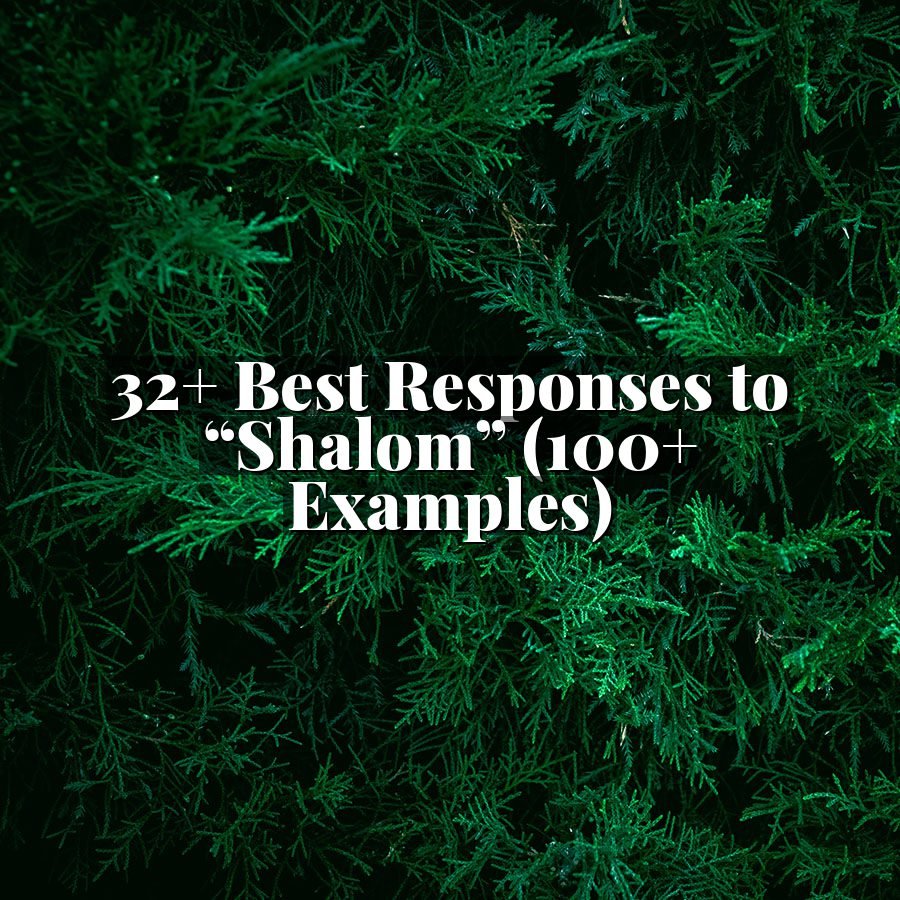 32+ Best Responses to “Shalom” (100+ Examples)