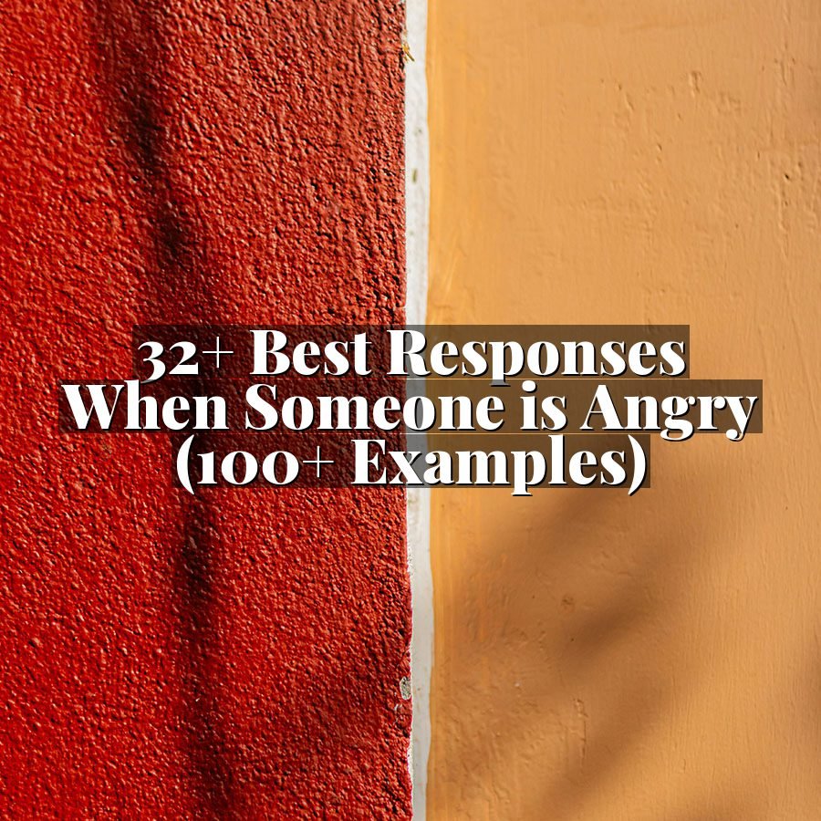 32+ Best Responses When Someone is Angry (100+ Examples)