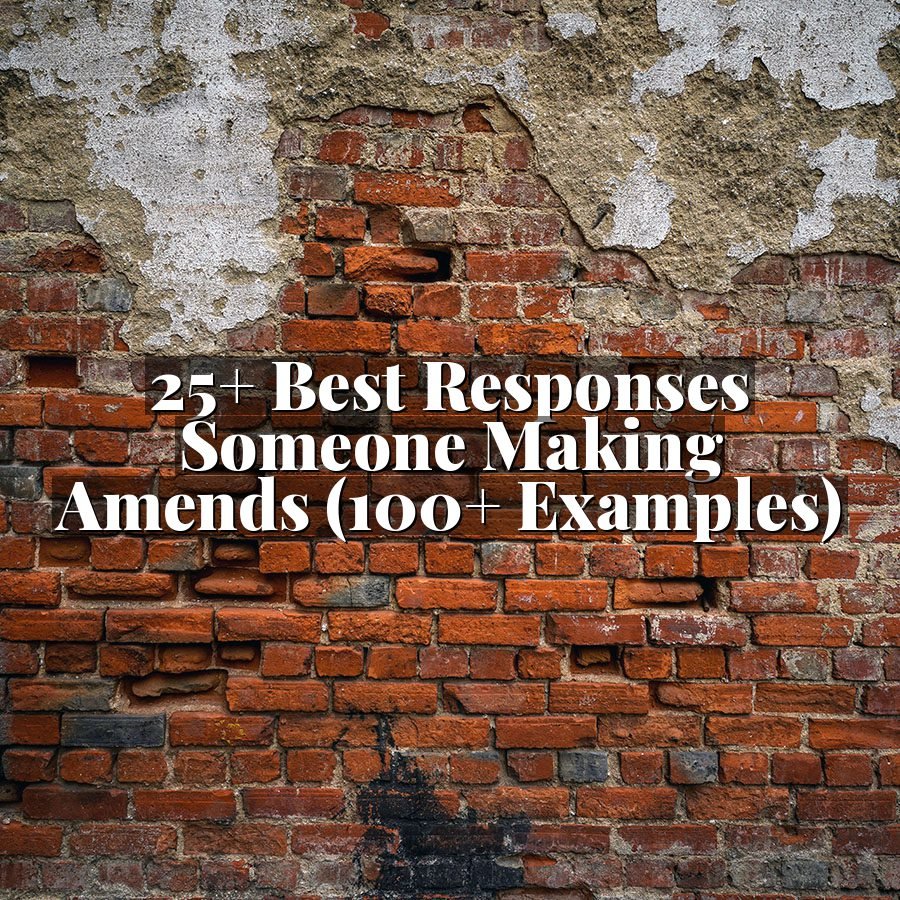25+ Best Responses Someone Making Amends (100+ Examples)