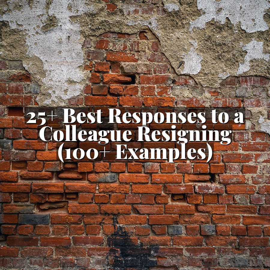 25+ Best Responses to a Colleague Resigning (100+ Examples)