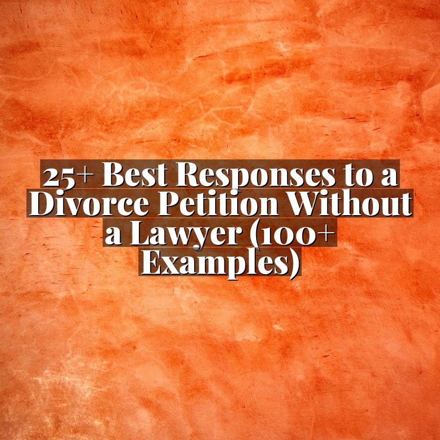 25+ Best Responses to a Divorce Petition Without a Lawyer (100+ Examples)