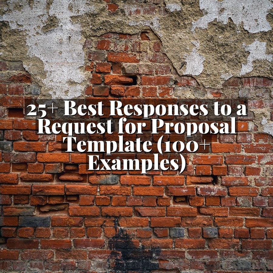 25+ Best Responses to a Request for Proposal Template (100+ Examples)
