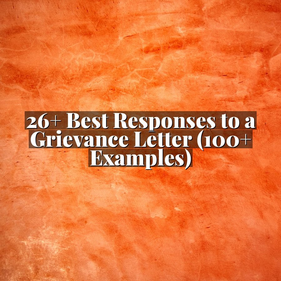 26+ Best Responses to a Grievance Letter (100+ Examples)