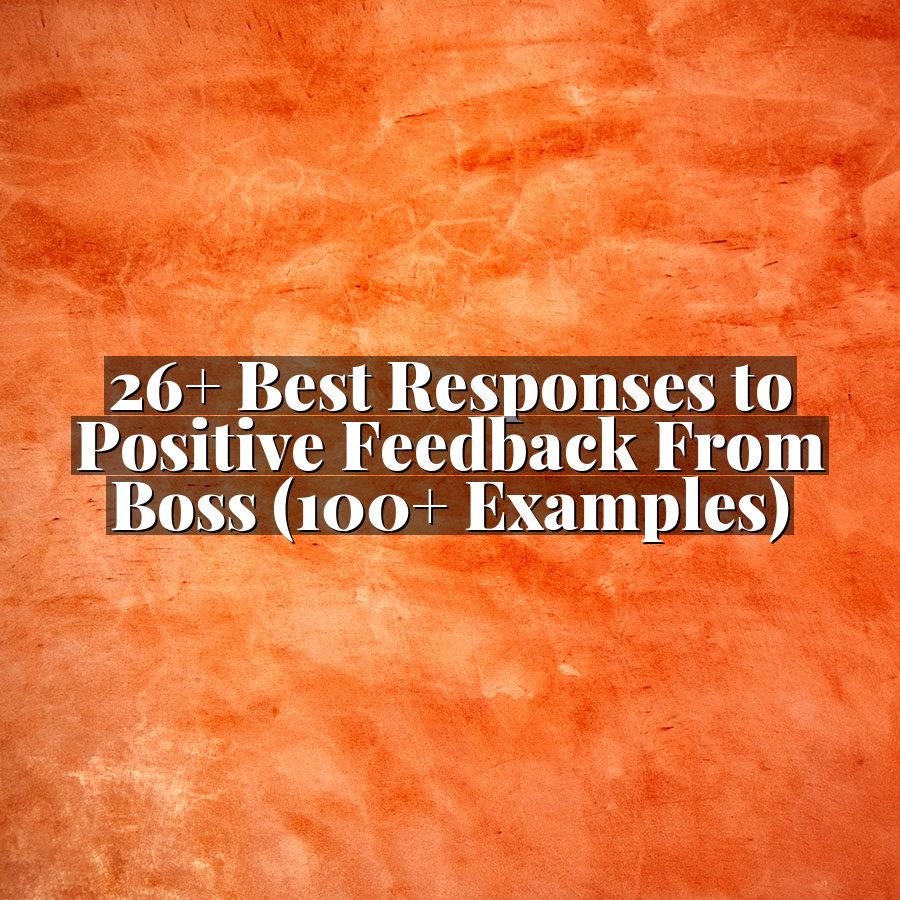 26+ Best Responses to Positive Feedback From Boss (100+ Examples)