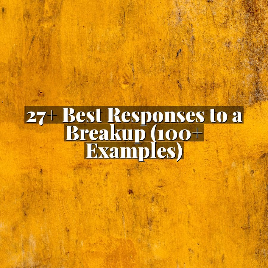 27+ Best Responses to a Breakup (100+ Examples)