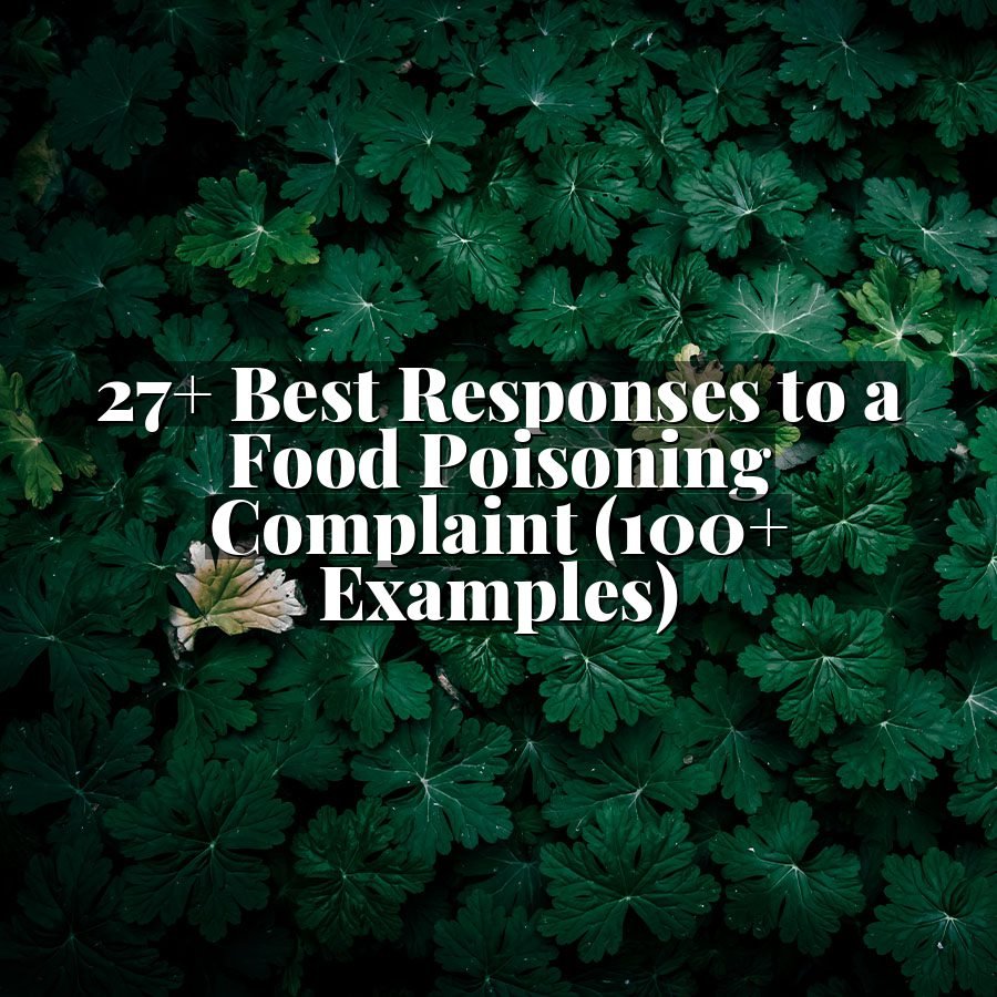 27+ Best Responses to a Food Poisoning Complaint (100+ Examples)