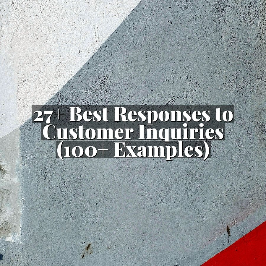 27+ Best Responses to Customer Inquiries (100+ Examples)