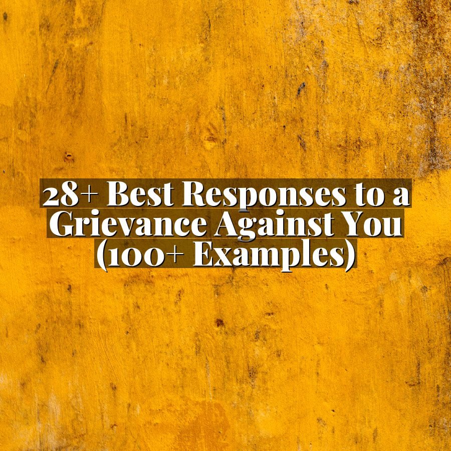 28+ Best Responses to a Grievance Against You (100+ Examples)
