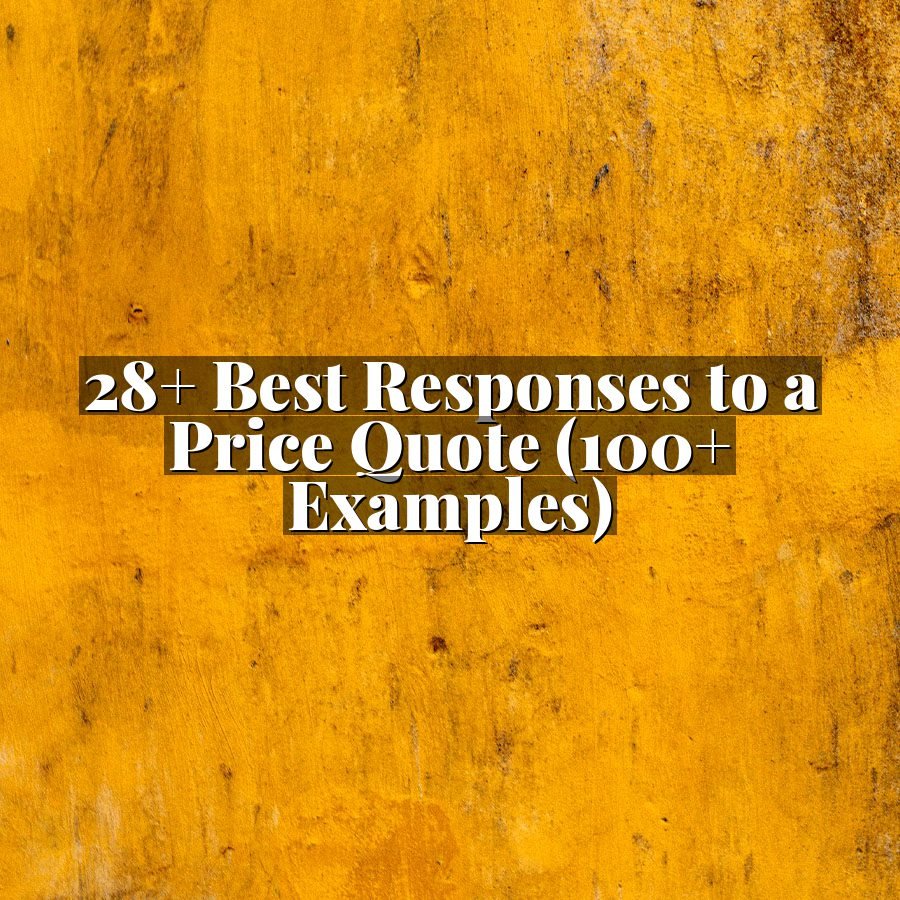 28+ Best Responses to a Price Quote (100+ Examples)