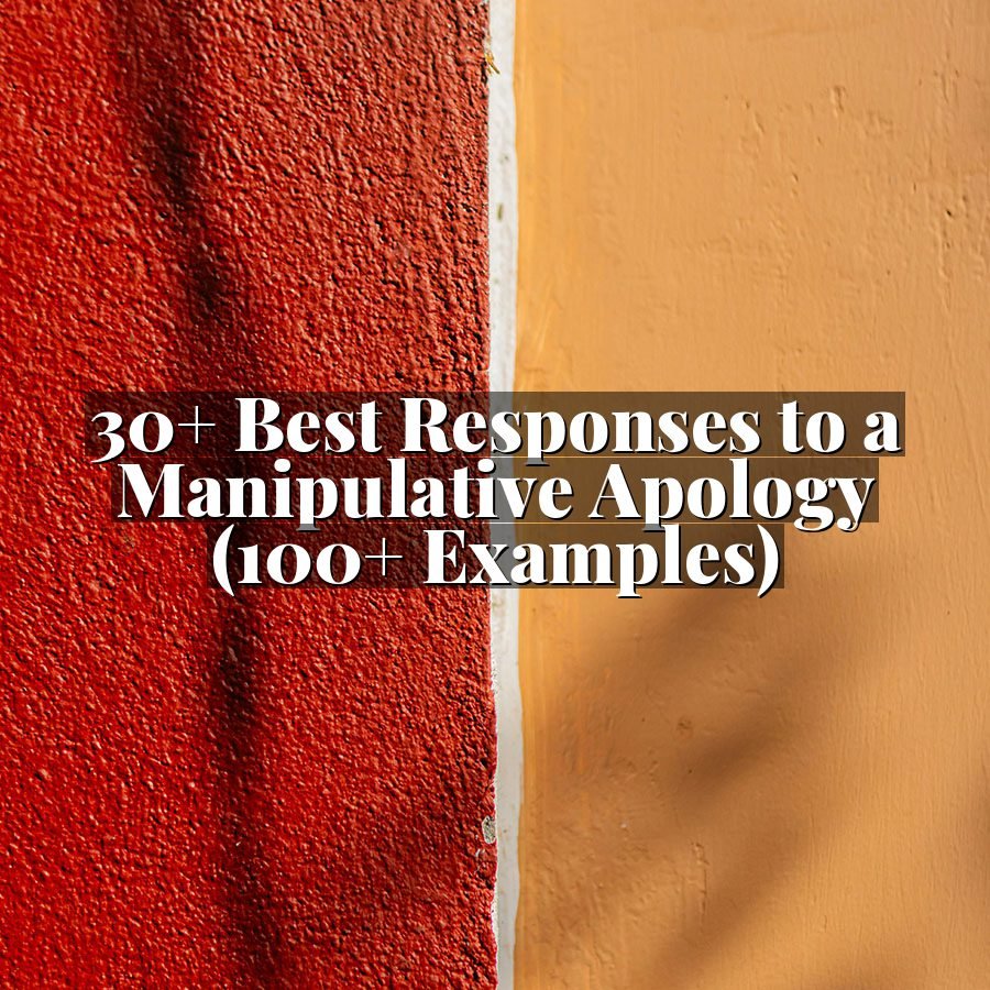 30+ Best Responses to a Manipulative Apology (100+ Examples)