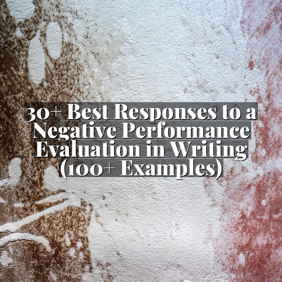 30+ Best Responses to a Negative Performance Evaluation in Writing (100+ Examples)