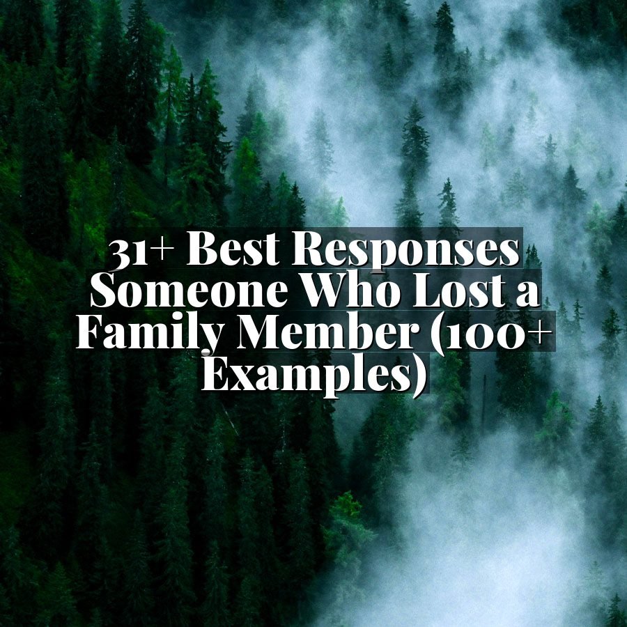 31+ Best Responses Someone Who Lost a Family Member (100+ Examples)
