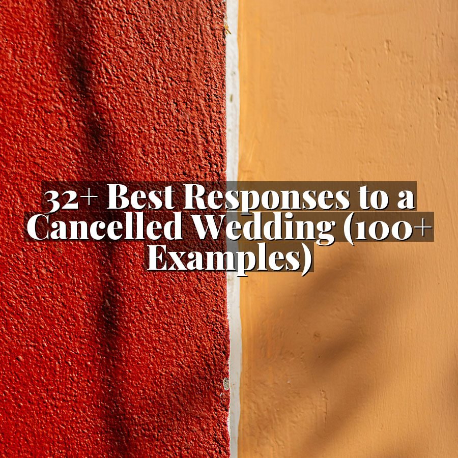 32+ Best Responses to a Cancelled Wedding (100+ Examples)